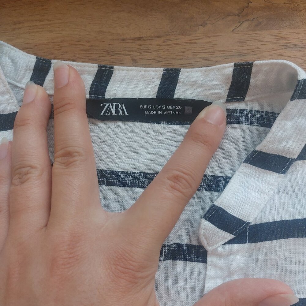 Zara striped linen